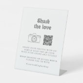Formeller einfacher Teile die Liebe QR-Code Sockelschild (Vorderseite)