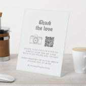 Formeller einfacher Teile die Liebe QR-Code Sockelschild (In SItu)