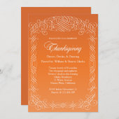 Formeller Erntedank Einladung Kalligrafie Stil (Vorne/Hinten)