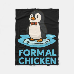 Formeller Huhn Lustiger Pinguin Auf Eis Tierwitz P Fleecedecke