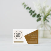 Formeller QR-Code Beruflich Corporate Modern Visitenkarte (Stehend Vorderseite)