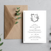 Formeller QR-Wappen-Code in einer Einladung zur Ho