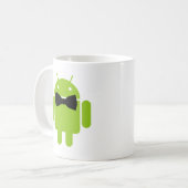 Formelles Android-Roboter-Symbol Grafik Kaffeetasse (Vorderseite Links)