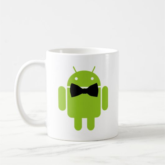 Formelles Android-Roboter-Symbol Grafik Kaffeetasse (Links)