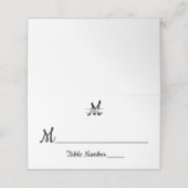 Formelles einfaches elegantes Cookie - Begleitkart Platzkarte (Außenseite Aufgefaltet)