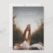 Formelles Foto für Schwarz-weiße klassische Vollna Save The Date (Vorderseite)