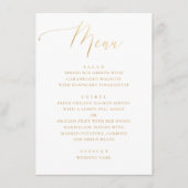 Formelles Gold-Script | Minimalistische Hochzeit Menükarte (Vorderseite)