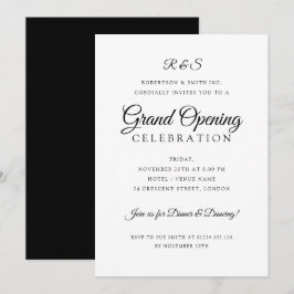 Formelles Groß Opening Simple Monogram Einladung