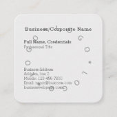 Formelles Logo für elegante Unternehmen in Grau Quadratische Visitenkarte (Vorderseite)