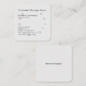 Formelles Logo für elegante Unternehmen in Grau Quadratische Visitenkarte (Vorne/Hinten)