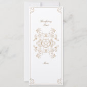 Formelles Menü Einladung (Rückseite)