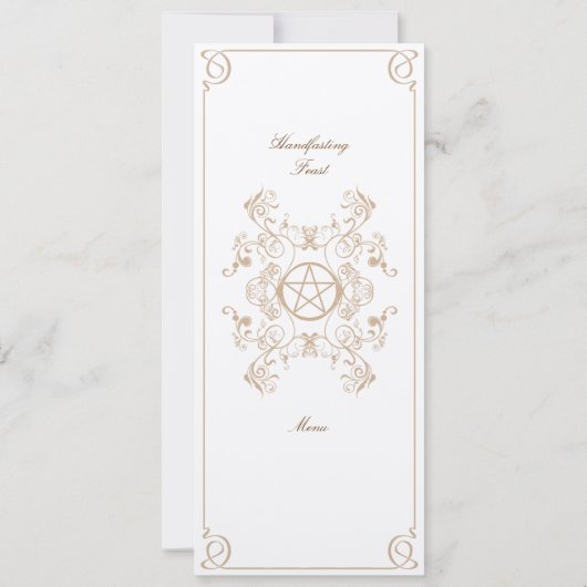 Formelles Menü Einladung (Rückseite)