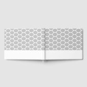 Formelles Muster des gepolsterten, hellgrauen Wabe Gästebuch (Voll)