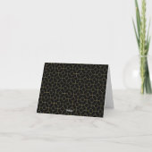 Formelles Schwarz und Gold Dankeskarte (Rückseite)