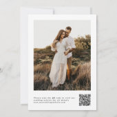 Formelles Schwarz-Weiß-Foto Save the Date QR-Code (Rückseite)