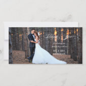 Formelles Skript | Hochzeitsdanken - Fotokarte Dankeskarte (Vorderseite)