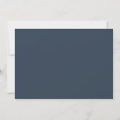 Formelles Skript | Modern Navy Blue Birthday Dinne Einladung (Rückseite)