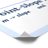 Formeln für lineare Gleichungen Poster (Ecke)