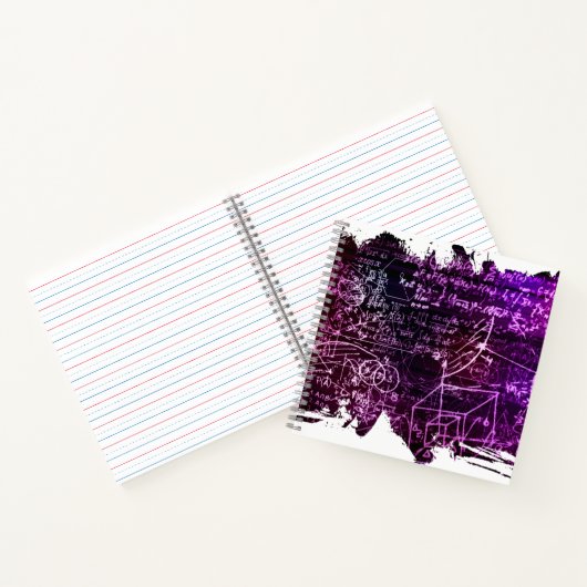 Formeln im mathematischen Raum Notizblock (Innenseite)