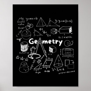 Formeln und Gleichungen für Geometrie-Liebhaber Co Poster