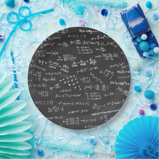 Formeln und Nummern für Blackboard-Matten Pappteller (Party)