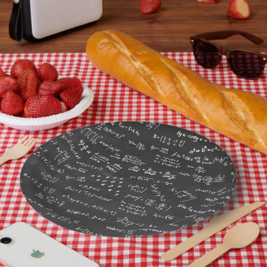 Formeln und Nummern für Blackboard-Matten Pappteller (Picknick)