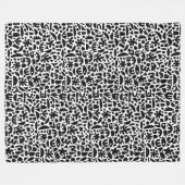 Formen Abstrakt 140821 - Schwarz auf Weiß Fleecedecke (Vorderseite (Horizontal))
