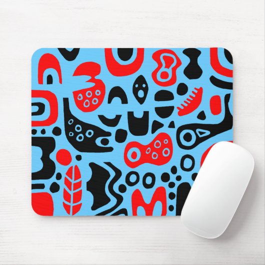 Formen - auf blassblau mousepad (Mit Mouse)