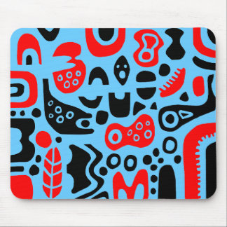 Formen - auf blassblau mousepad