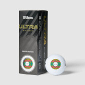 Formen auf orangefarbenem Hintergrund Golfball (Verpackungen)