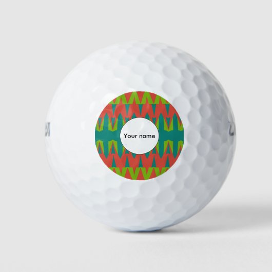Formen auf orangefarbenem Hintergrund Golfball (Vorderseite)