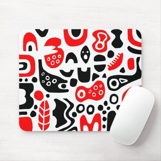 Formen - auf weiß mousepad (Mit Mouse)