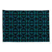 Formen, "cyan strikes flokes" auf dunklem Hintergr Kissenbezug (Rückseite-Rechts)