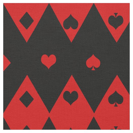 Formen der schwarzen und roten Playing Card Stoff (Nahaufnahme)