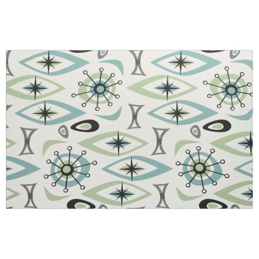 Formen des Mitteljahrs - grün/blau ©studioxtin Stoff (Fat Quarter (45,7 x 55,9 cm))