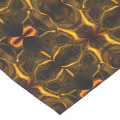 Formen, "goldene Linien schwimmen" über dunklem Hi Mittelgroßer Tischläufer (Ecke)