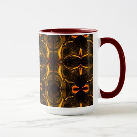 Formen, "goldene Linien schwimmen" über dunklem Hi Tasse (Rechts)