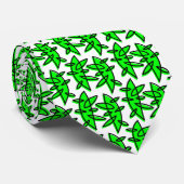 Formen - grün und schwarz auf weiß krawatte (Gerollt)