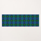 Formen, "grüne Linien schwimmen" über blauem Hinte Yogamatte (Rückseite (Horizontal))