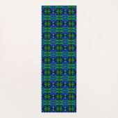 Formen, "grüne Linien schwimmen" über blauem Hinte Yogamatte (Rückseite)
