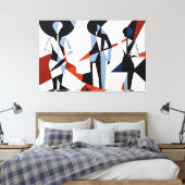 Formen im Dialog Leinwanddruck (Insitu (Schlafzimmer))