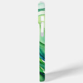 Formen in Grün und Blues Case-Mate iPhone Hülle (Rückseite / Links)