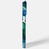 Formen in Grün und Blues Case-Mate iPhone Hülle (Rückseite / Rechts)