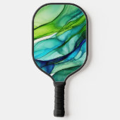 Formen in Grün und Blues Pickleball Paddel Pickleball Schläger (Rückseite)