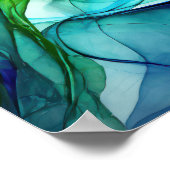 Formen in Grün und Blues Poster (Ecke)