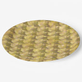 Formen in hellbraun, hochgealtert oder schmutzig. pappteller (Schrägansicht)