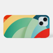 Formen in hellen Farben iPhone 15 Hülle (Rückseite (Horizontal))
