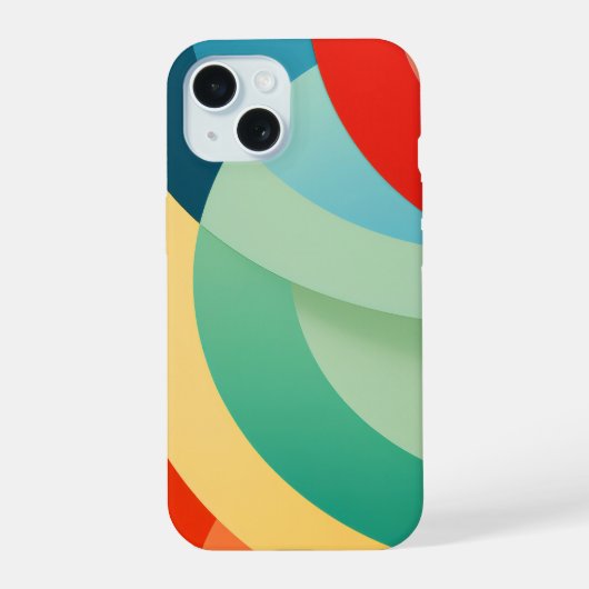 Formen in hellen Farben iPhone 15 Hülle (Rückseite)