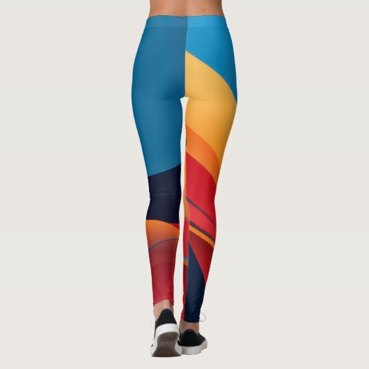 Formen in hellen Farben Leggings (Rückseite)
