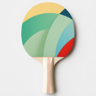 Formen in hellen Farben Ping Pong Paddle Tischtennis Schläger